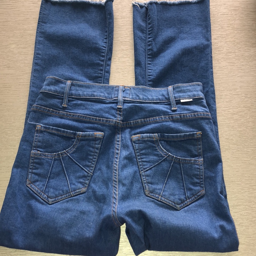 MOTHER Women's Blue Flare Jeans - Dark Blue Denim